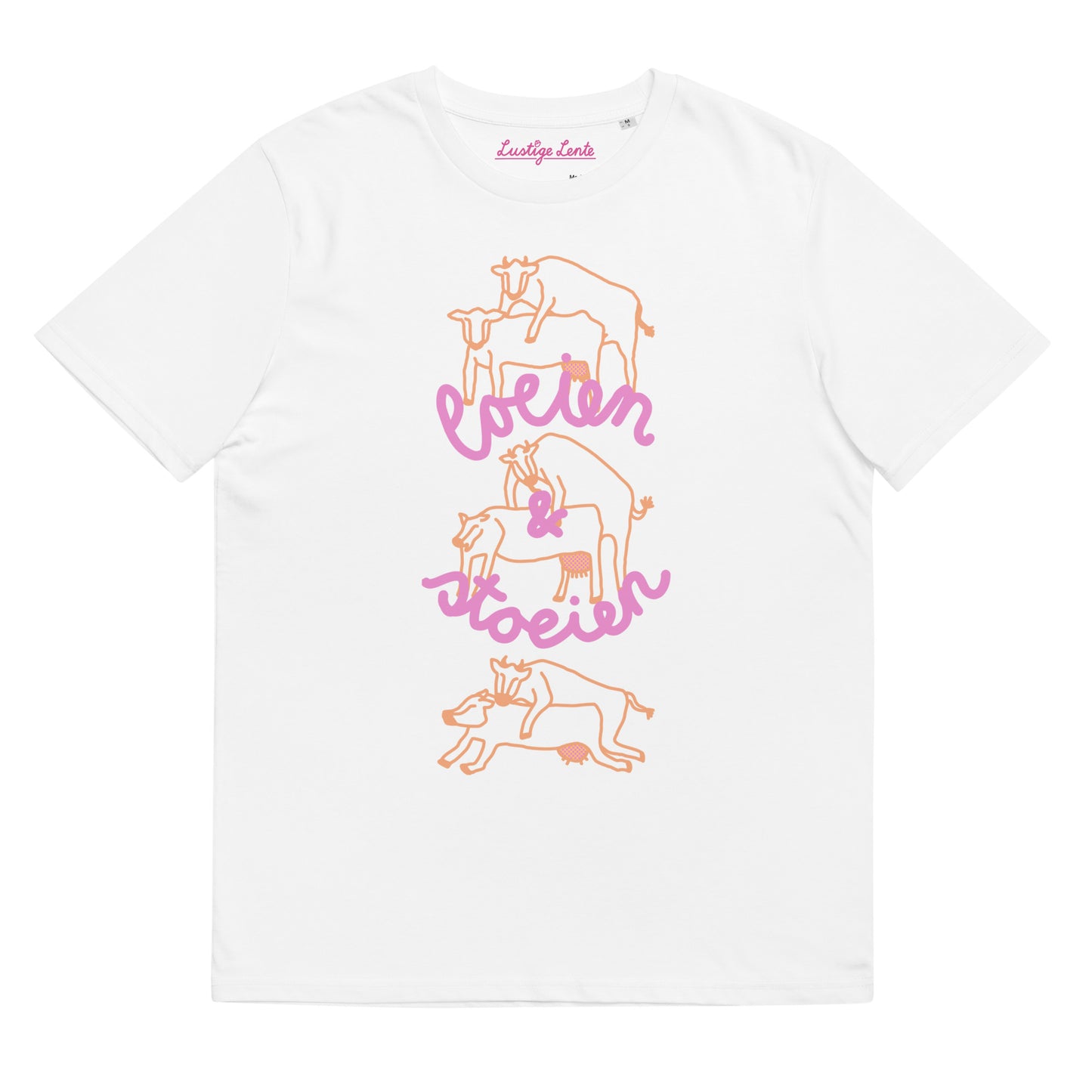Loeien en Stoeien T-shirt - Wit