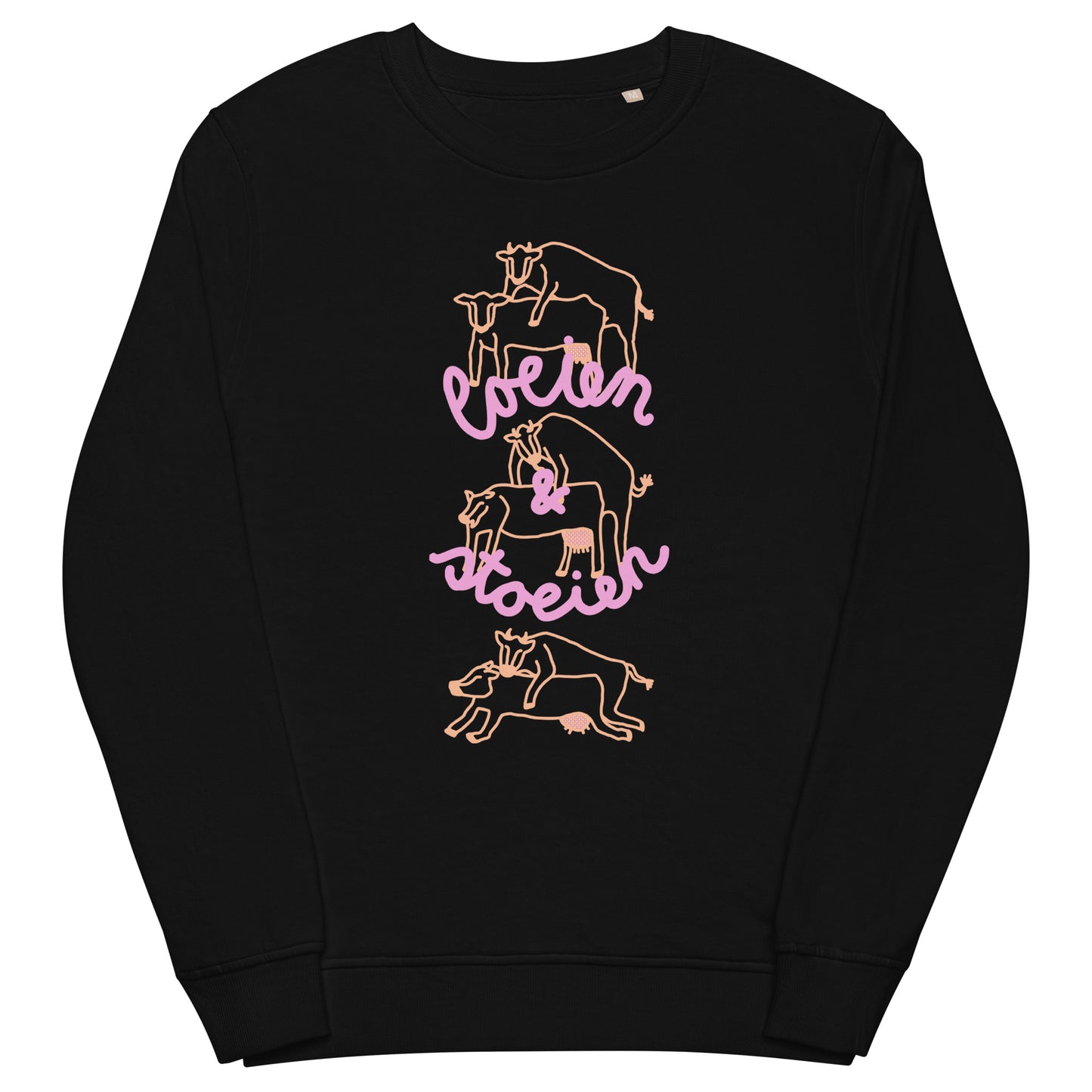 Loeien en Stoeien Sweatshirt - Zwart