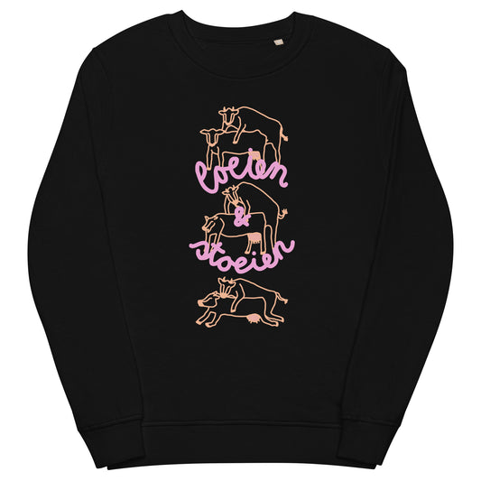 Loeien en Stoeien Sweatshirt - Zwart