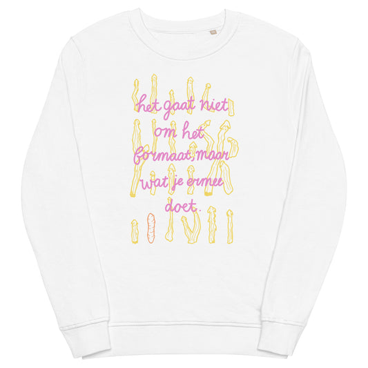 Het gaat niet om het formaat Sweatshirt - Wit