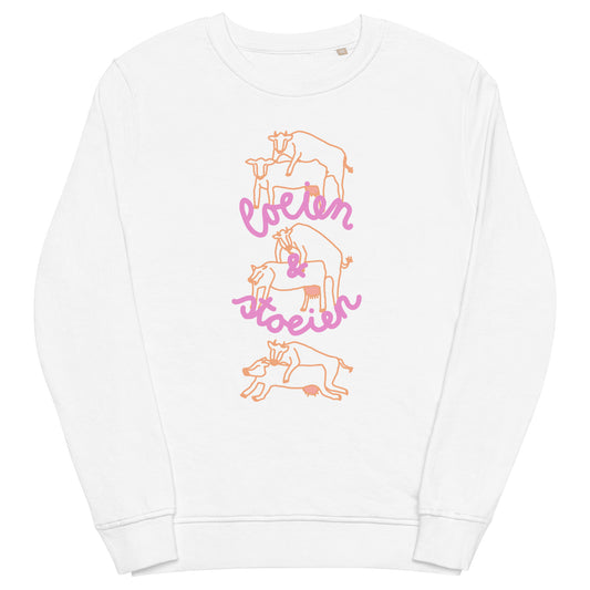 Loeien en Stoeien Sweatshirt - Wit